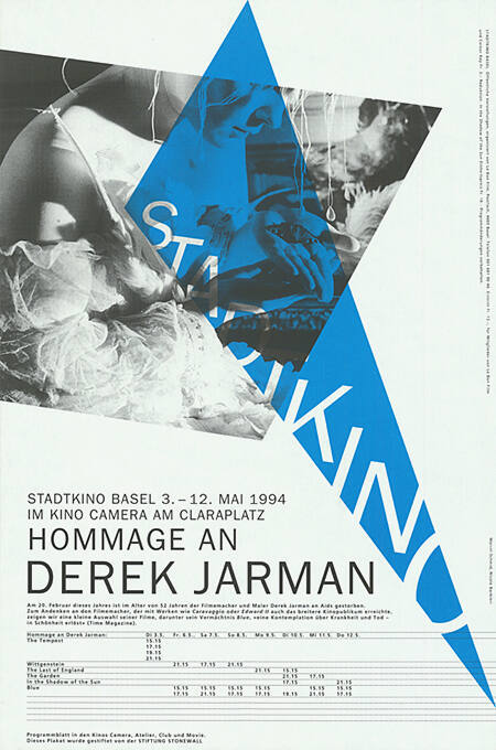 Hommage an Derek Jarman, Cinema Camera, Stadtkino Basel