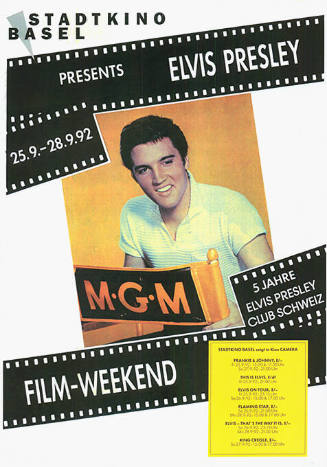 Elvis Presley, Film-Weekend, Cinema Camera, Stadtkino Basel