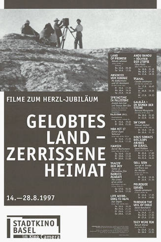 Gelobtes Land – Zerrissene Heimat, Stadtkino Basel