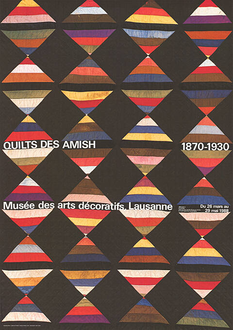 Quilts des Amish, 1870–1930, Musée des arts Décoratifs, Lausanne