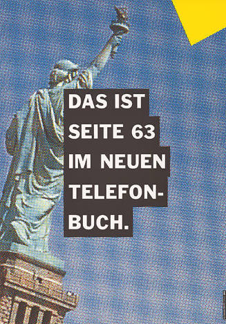 Das ist Seite 63 im neuen Telefonbuch.