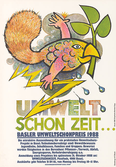 Umwelt schont Zeit…, Basler Umweltschonpreis 1988