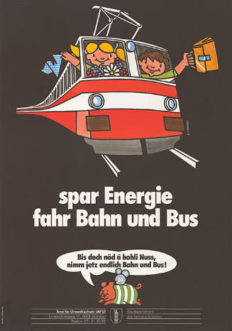 Spar Energie, fahr Bahn und Bus