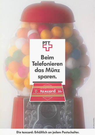 Beim Telefonieren das Münz sparen. Taxcard