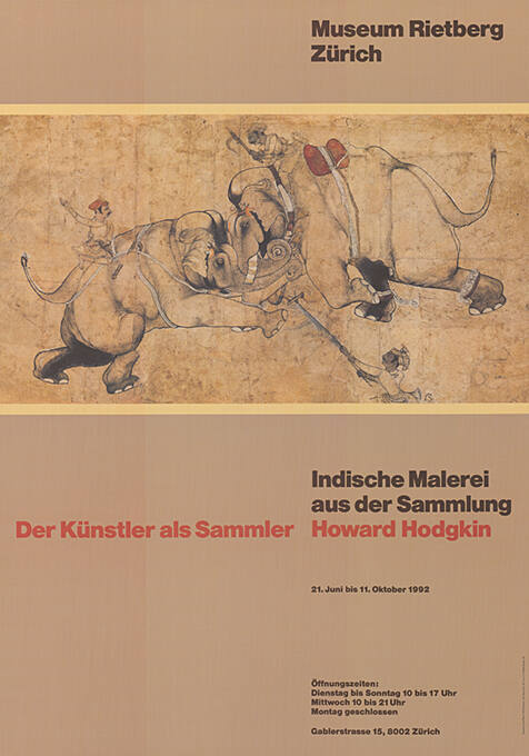 Der Künstler als Sammler, Indische Malerei aus der Sammlung Howard Hodgkin, Museum Rietberg Zürich