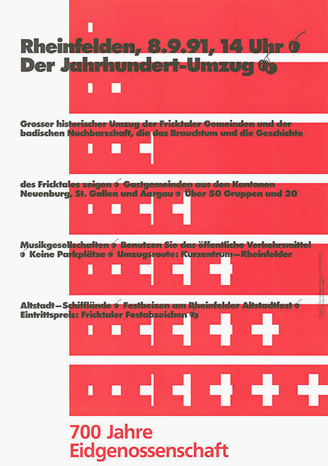 Rheinfelden, Der Jahrhundertumzug, 700 Jahre Eidgenossenschaft