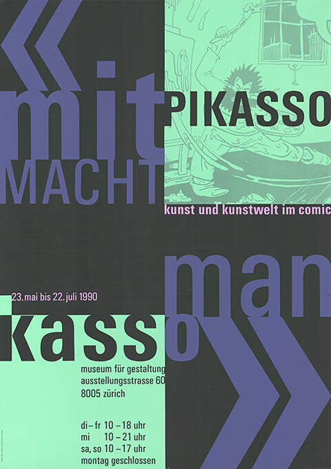 «Mit Pikasso macht man Kasso», Kunst und Kunstwelt im Comic, Museum für Gestaltung Zürich