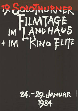 19. Solothurner Filmtage, 1984