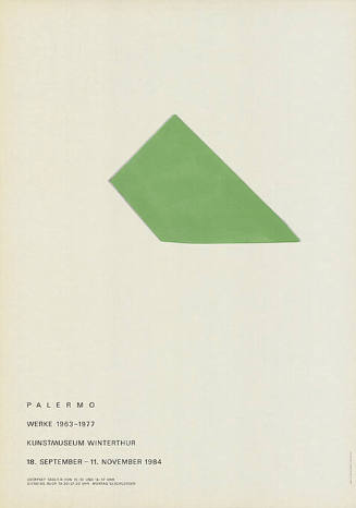 Palermo, Werke 1963–1977, Kunstmuseum Winterthur