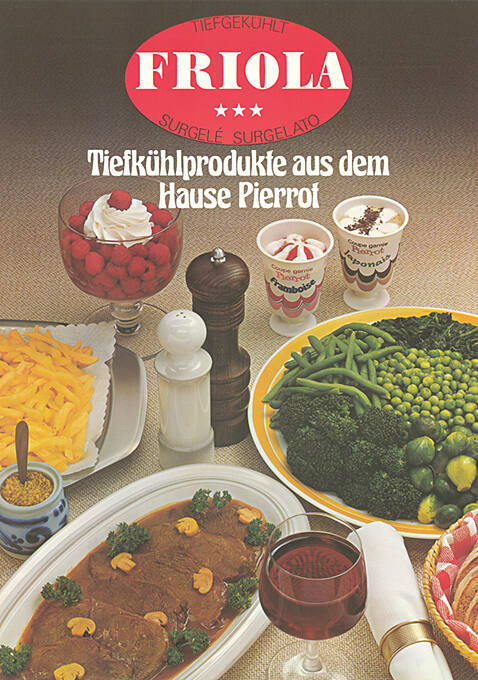 Friola, Tiefkühlprodukte aus dem Hause Pierrot