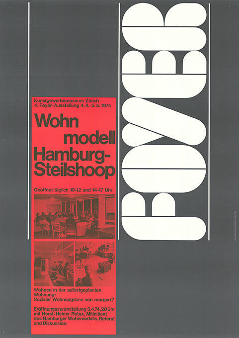 Wohnmodell Hamburg-Steilschoop, Foyer, Kunstgewerbemuseum Zürich