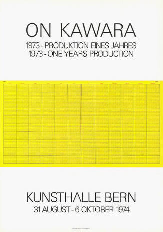 On Kawara, 1973 – Produktion eines Jahres, Kunsthalle Bern