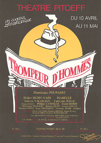 Trompeur d’hommes, Dominique Poupaert, Théâtre Pitoëff, Genève