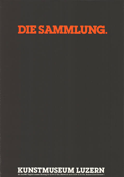 Die Sammlung, Kunstmuseum Luzern