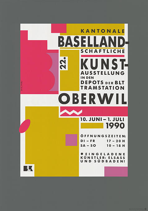 Kantonale Basellandschaftliche  Kunstausstellung Oberwil, Depots der BLT, Tramstation Oberwil