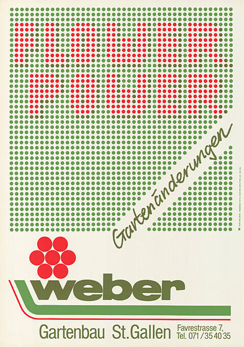 Flower Power, Gartenänderungen, Weber