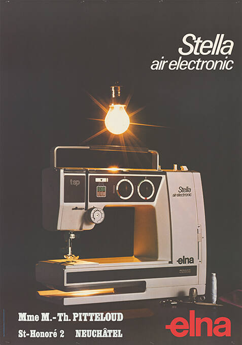 Elna, Stella air electronic, M.-Th. Pitteloud, Neuchâtel