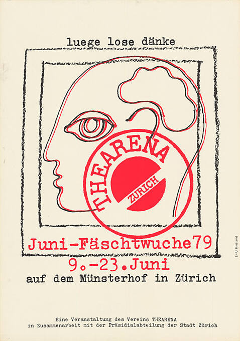 Thearena, Luege lose dänke, Juni-Fäschtwuche 79, auf dem Münsterhof in Zürich