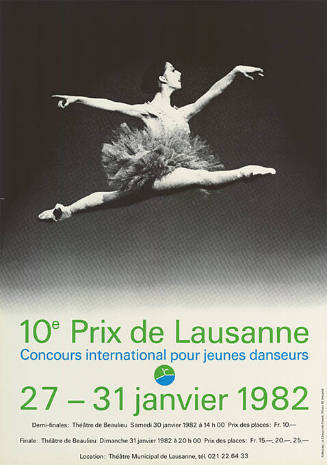 10ᵉ Prix de Lausanne, Concours internationale pour jeunes danseurs, Théâtre de Beaulieu, Théâtre Municipal de Lausanne