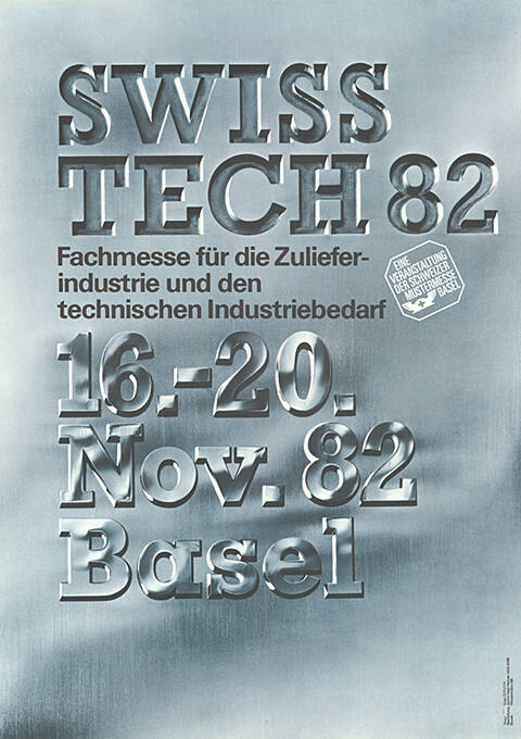 Swisstech 82, Basel, Fachmesse für die Zulieferindustrie und den technischen Bedarf