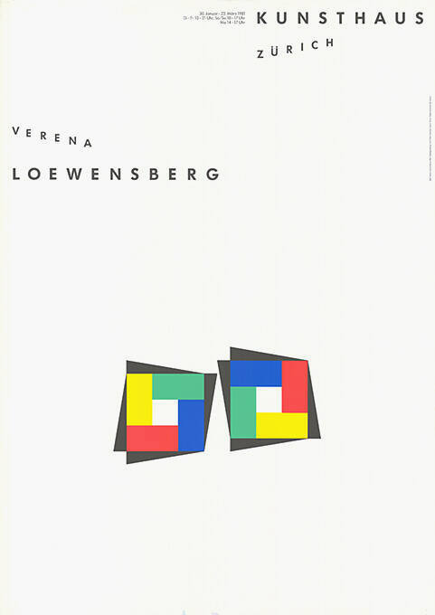 Verena Loewensberg, Kunsthaus Zürich