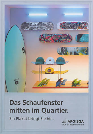 Das Schaufenster mitten im Quartier. Ein Plakat bringt Sie hin. 



