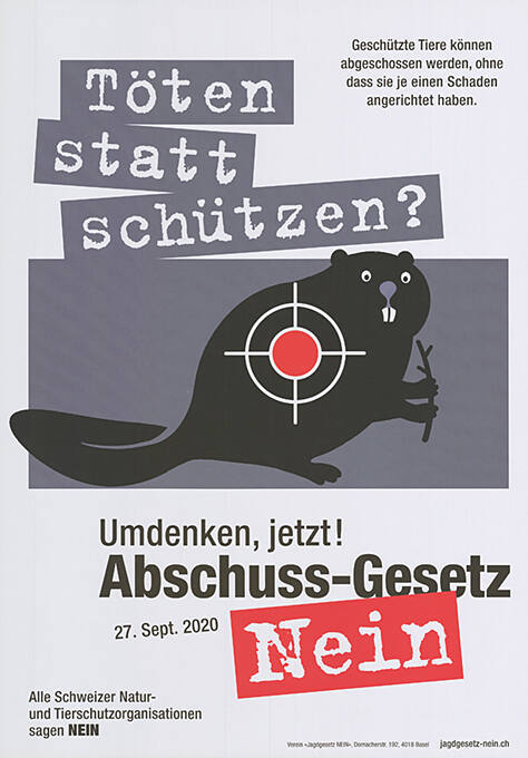 Töten statt schützen? Abschuss Gesetz Nein