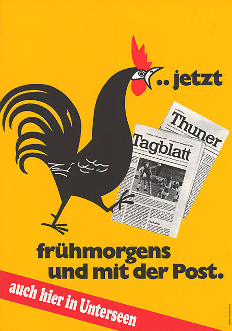 …jetzt, Thuner Tagblatt, frühmorgens und mit der Post. Auch hier in Unterseen