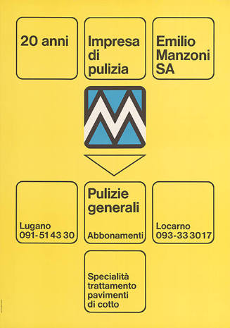 20 anni, Impresa di pulizia, Emilio Manzoni SA, Pulizie generali