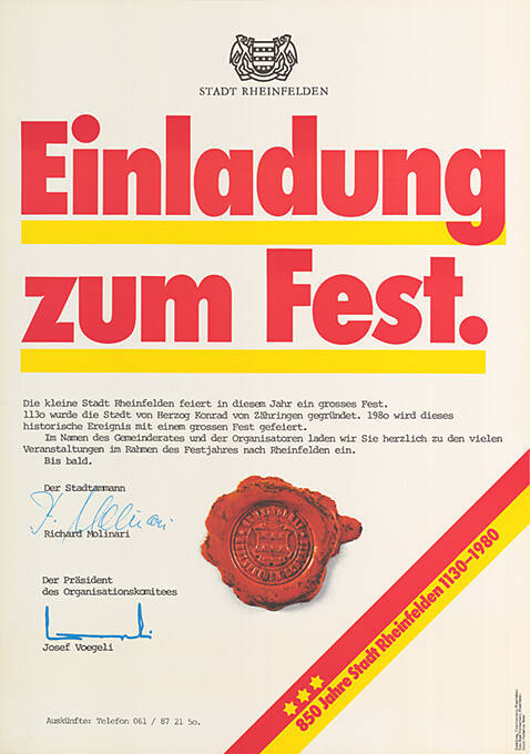 Einladung zurn Fest.