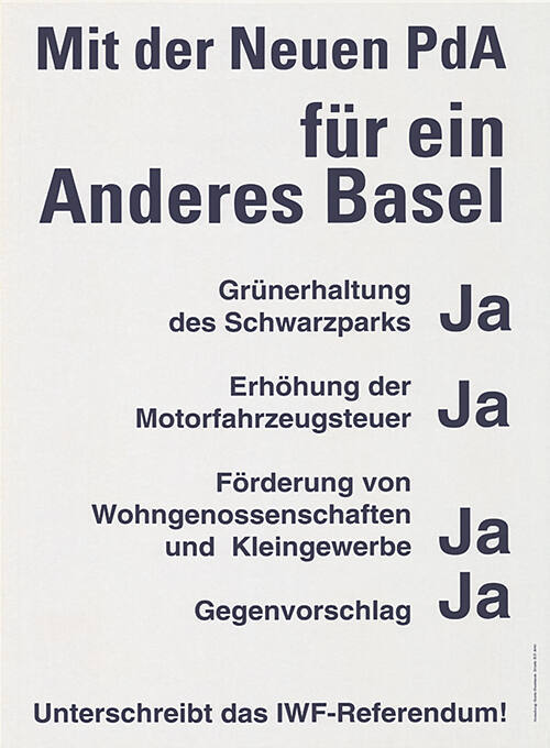 Mit der Neuen PdA für ein Anderes Basel

