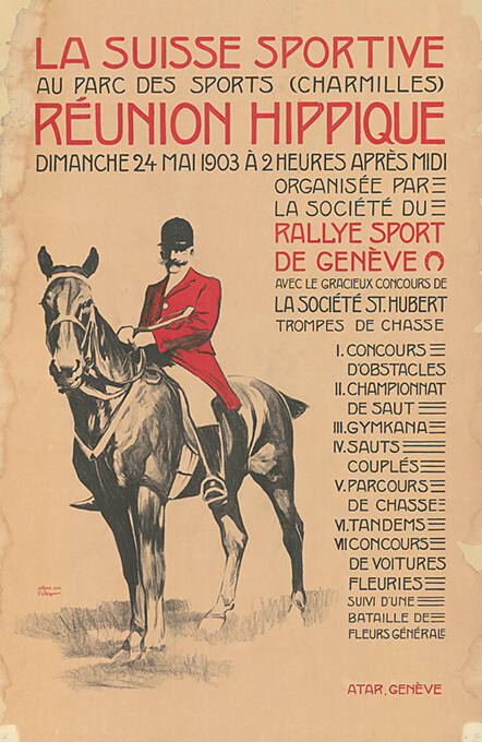 La Suisse sportive, Réunion hippique, Rallye Sport de Genève