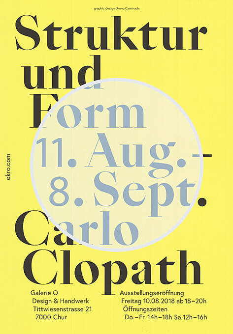 Struktur und Form, Carlo Clopath, Galerie O