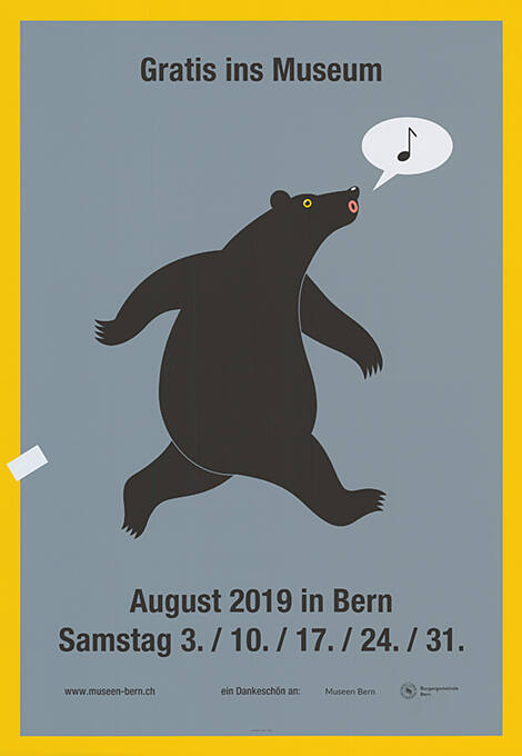 Gratis ins Museum, August 2019 in Bern