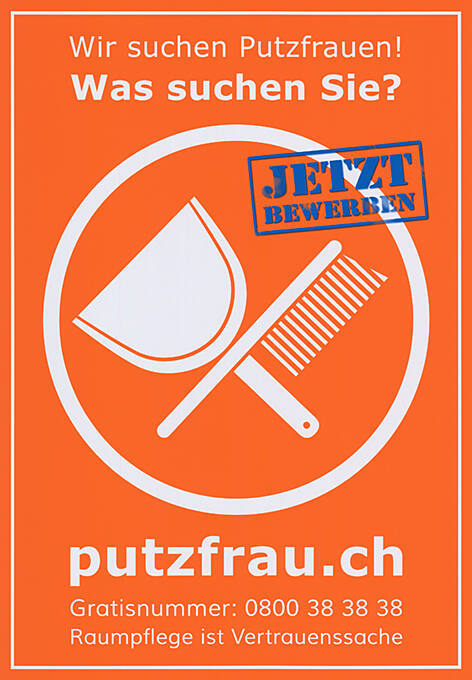 Wir suchen Putzfrauen! Was suchen Sie? Jetzt bewerben, putzfrau.ch