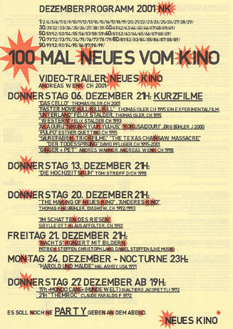 100 mal neues vom Kino, Neues Kino