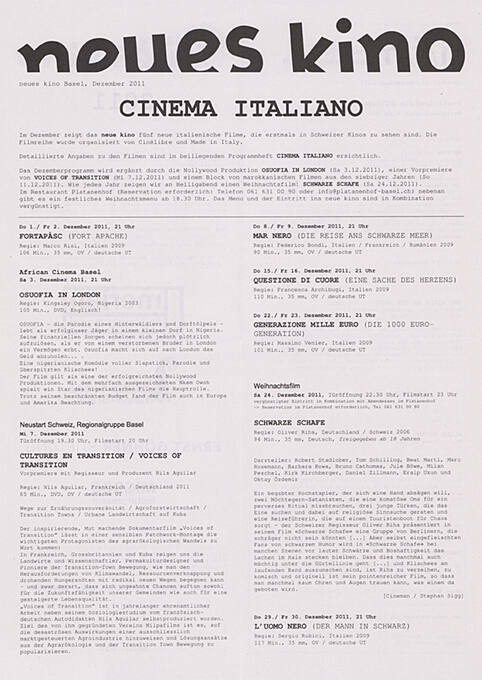 Cinema Italiano, Neues Kino