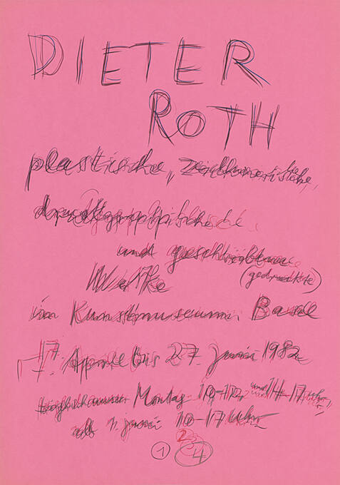 Dieter Roth, Kunstmuseum Basel