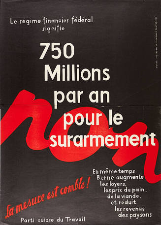 750 Millions par an pour le surarmement, Non