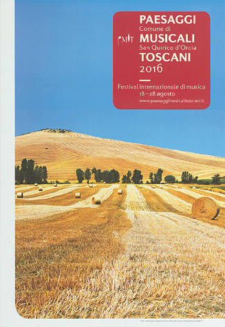 Paesaggi Musicali Toscani, Festival internazionale di musica, Comune die San Quirico d’Orcia