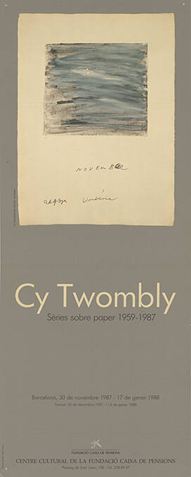 Cy Twombly, Sèries sobre paper