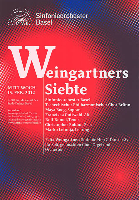 Weingartners Siebte, Sinfonieorchester Basel