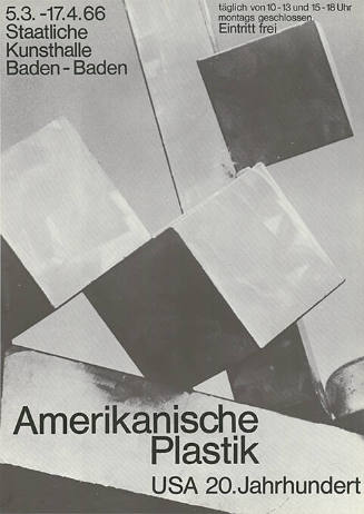 Amerikanische Plastik, USA 20. Jahrhundert, Staatliche Kunsthalle Baden-Baden