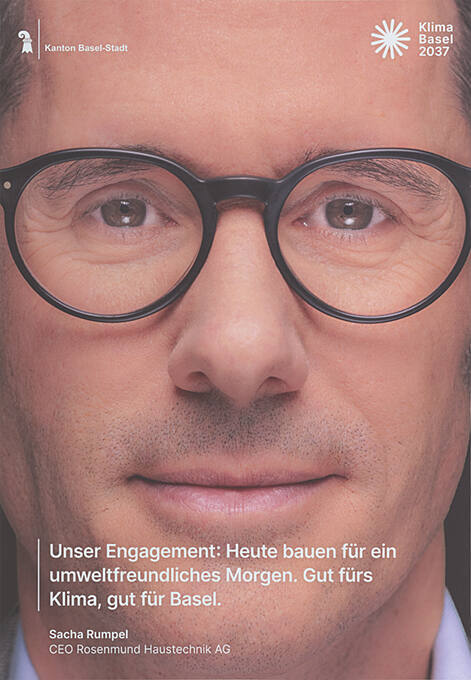 Mein Engagement: Heute bauen für ein umweltfreundliches Morgen. Gut fürs Klima, gut für Basel. Klima Basel 2037