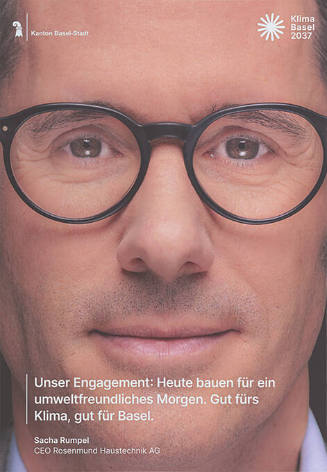 Mein Engagement: Heute bauen für ein umweltfreundliches Morgen. Gut fürs Klima, gut für Basel. Klima Basel 2037