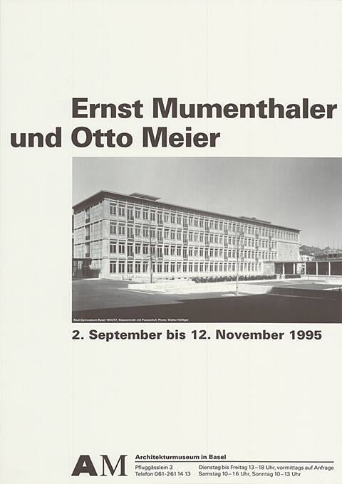 Ernst Mumenthaler und Otto Meier, Architekturmuseum Basel