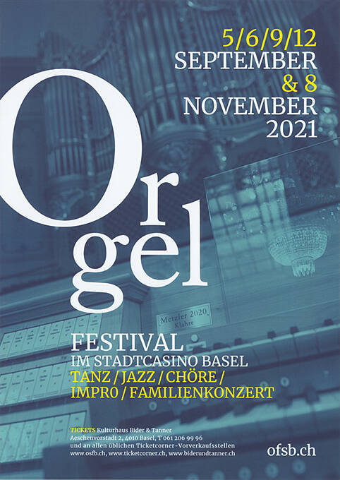 Orgelfestival im Stadtcasino Basel