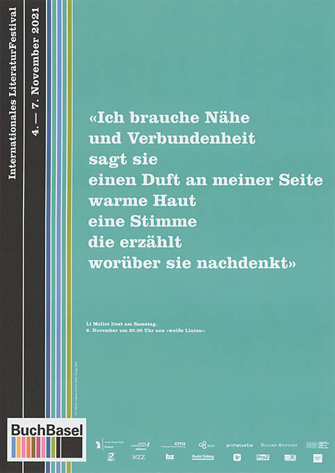 «Ich brauche Nähe […]», Internationales Literaturfestival, BuchBasel