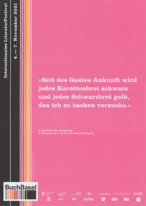 «Seit des Gastes Ankunft […]», Internationales Literaturfestival, BuchBasel