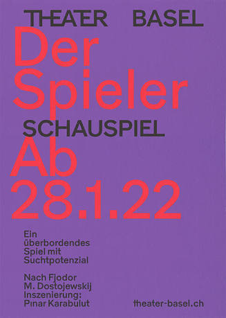 Der Spieler, Schauspiel, Theater Basel